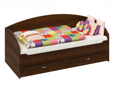 кровать Кровать с выдвижными ящиками Марта (90х200) Марта в цвете Орех