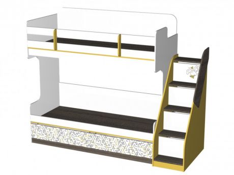 кровать Кровать двухъярусная с лестницей Жираф (80х190) Жираф