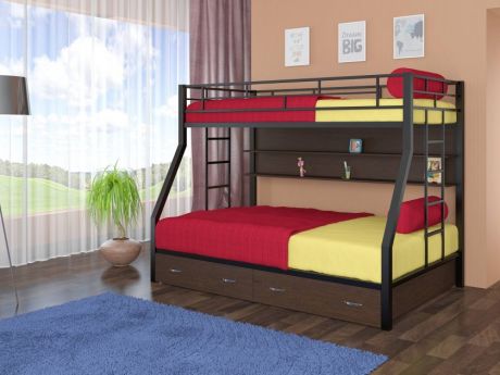 Двухъярусные кровати для детей с бортиками сосна