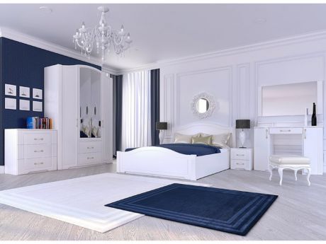 Белая лаковая мебель для спальни