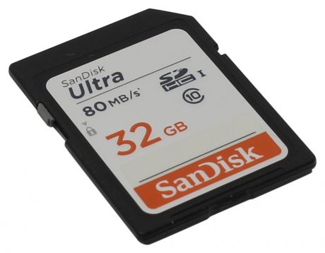 Карта памяти 32Gb - SanDisk - Ultra Secure Digital HC Class 10 80MB/s UHS-I SDSDUNC-032G-GN6IN