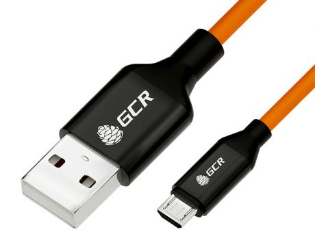 Аксессуар Greenconnect USB - MicroUSB 3m Orange-Black GCR-51771