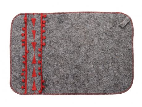 Коврик для бани Жар-Банька Норвежский 33x50cm Grey-Red