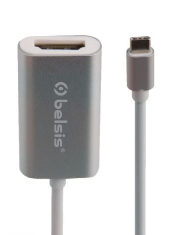 Аксессуар Belsis USB 3.1 Type C - Display Port 4K 0.2m Silver BW8812