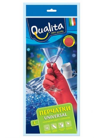 Перчатки хозяйственные Qualita Universal размер L 6267