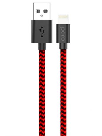 Аксессуар Pero DC-04 USB - Lightning 2A 2m Red-Black PRDC-048P2MRB