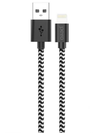 Аксессуар Pero DC-04 USB - Lightning 2A 2m Silver-Black PRDC-048P2MSB