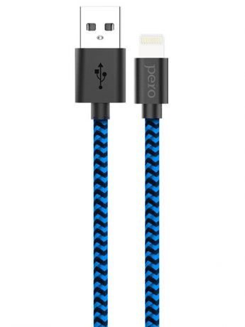 Аксессуар Pero DC-04 USB - Lightning 2A 2m Blue-Black PRDC-048P2MBB