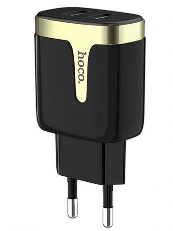 Зарядное устройство Hoco C64A Engraved 2USB 2.4A Black