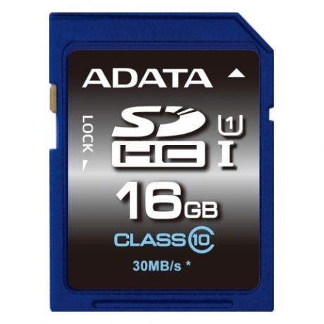 Карта памяти 16Gb - A-Data Premier - High-Capacity Class 10 UHS-I U1 - Secure Digital ASDH16GUICL10-R