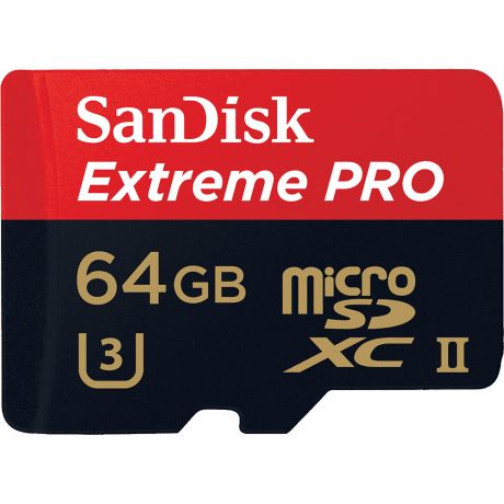 Карта памяти 64Gb - SanDisk Extreme Pro - Micro Secure Digital XC Class 10 SDSQXPJ-064G-GN6M3