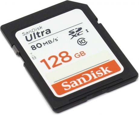 Карта памяти 128Gb - SanDisk Ultra Secure Digital XC Class 10 UHS-I SDSDUNC-128G-GN6IN