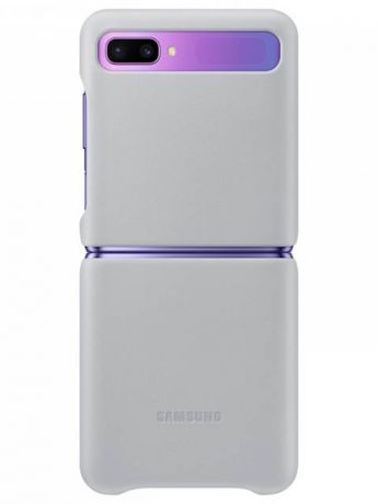 Чехол для Samsung Galaxy Z Flip Leather Cover Light Grey EF-VF700LSEGRU)