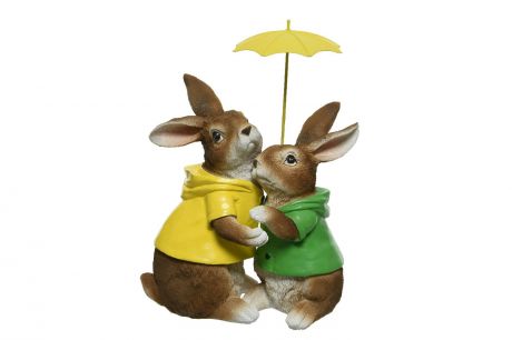 Декоративная фигурка Кролики под зонтиком