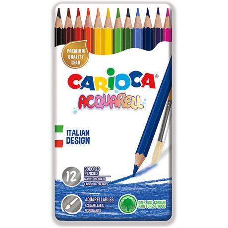 Carioca Набор цветных карандашей Carioca Acquarell, 12 цветов
