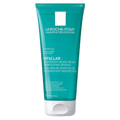 La Roche Posay Гель Effaclar Эфаклар Очищающий Микроотшелушиващий для Лица и Тела, 200 мл