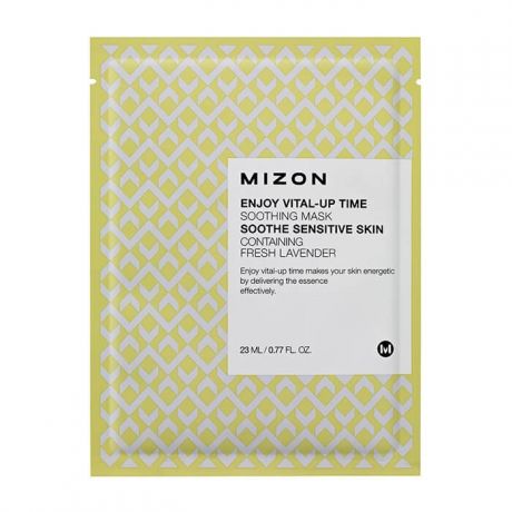 MIZON Маска Enjoy Vital-Up Time Soothing Mask Успокаивающая Тканевая для Лица, 23 мл