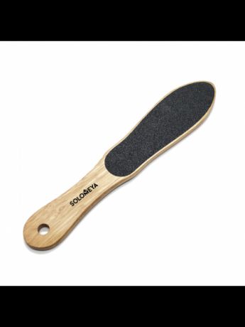 Solomeya Пилка Professional Wooden Foot File Foot Shape #80/150 Профессиональная Деревянная Педикюрная в Форме Стопы, 1 шт