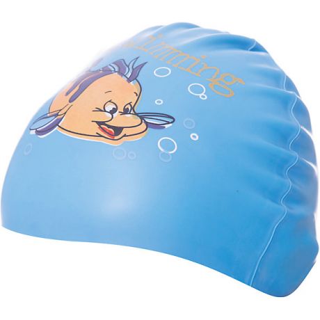 Dobest Силиконовая шапочка для плавания Dobest, с рисунком, голубая
