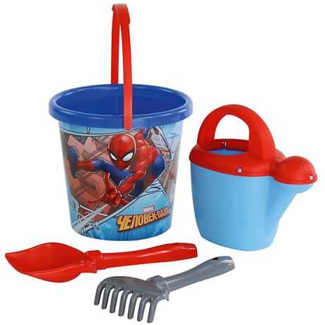Полесье Набор игрушек для песочницы Полесье "Marvel Человек-Паук" № 9, 4 предмета