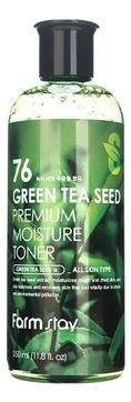 FarmStay Тонер Green Tea Seed Premium Moisture Toner Увлажняющий с Семенами Зеленого Чая,  350 мл