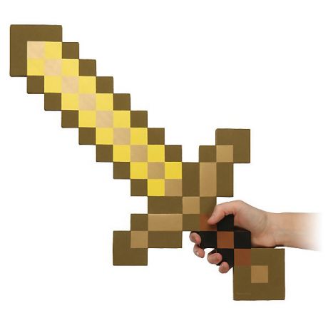 Pixel Crew Пиксельный меч, золотой, 60 см, Minecraft