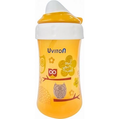 Uviton Baby Поильник-непроливайка Uviton Baby, 360 мл, золотистый