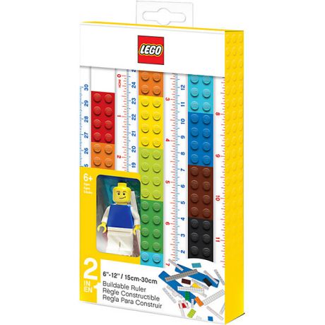 LEGO Линейка-конструктор с мини-фигуркой LEGO Classic, 15-30 см