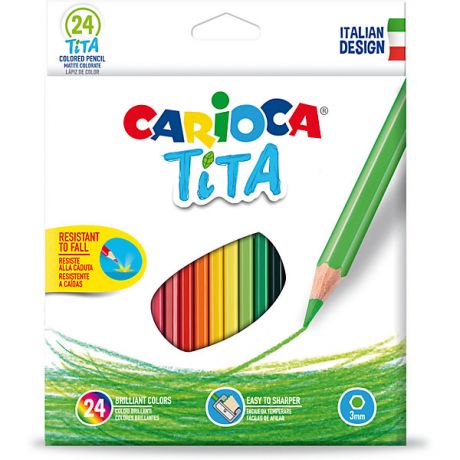 Carioca Набор карандашей цветных пластиковых Carioca Tita, 24 цвета