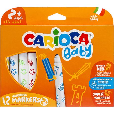 Carioca Набор суперсмываемых фломастеров Carioca "Baby", 12 цветов