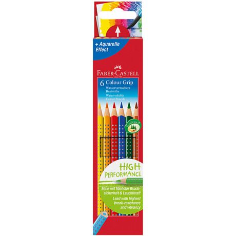 Faber-Castell Цветные карандаши Faber-Castell Grip, 6 цветов
