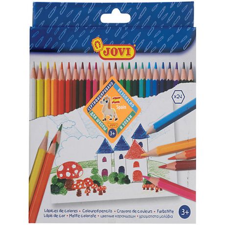 JOVI Цветные карандаши Jovi Wood-less, 24 цвета