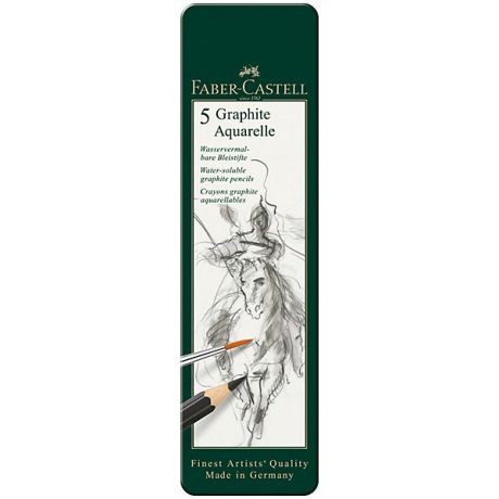 Faber-Castell Набор карандашей чернографитных акварельных Faber-Castell Graphite Aquarelle, 5 шт