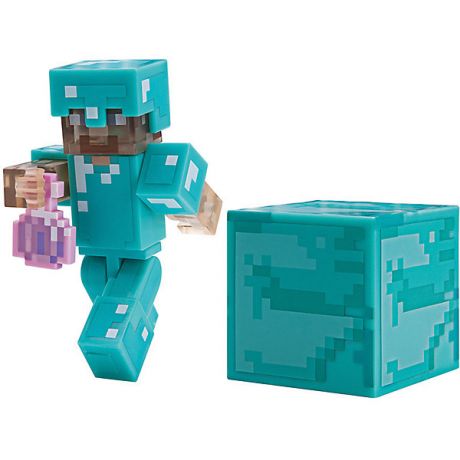 Jazwares Игровая фигурка Jazwares Minecraft Steve with Invisibility Potion, 8 см