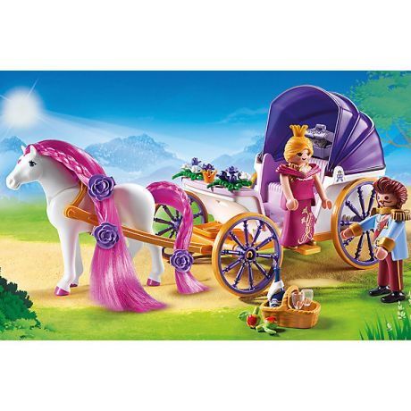 PLAYMOBIL® Конструктор Playmobil "Замок Принцессы" Королевская чета с каретой
