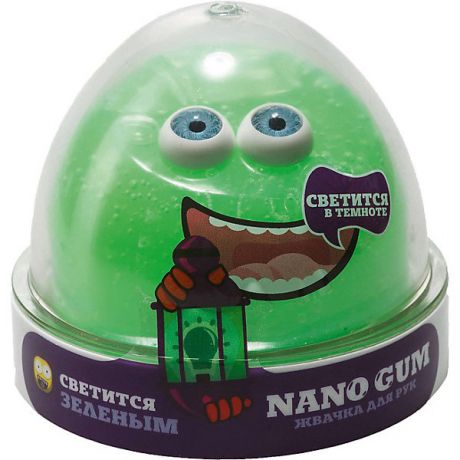 Nano Gum Жвачка для рук Nano Gum Светится в темноте зелёным, 50 г