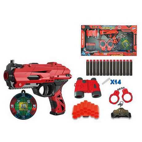 Junfa Toys Игровой набор Junfra Бластер с мягкими снарядами, 14 шт