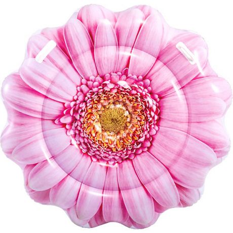 Intex Надувной матрас для плавания Intex Розовый цветок с ручками, 142х142 см