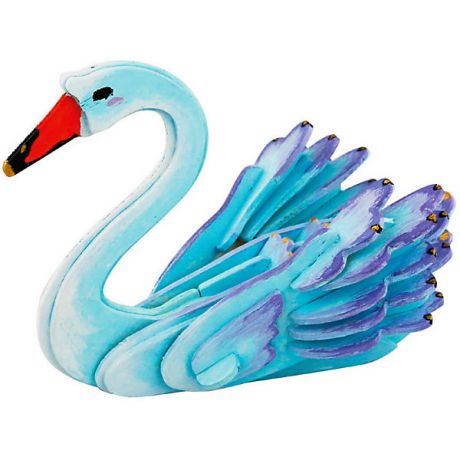 ТМ Цветной 3D пазл-раскраска "Цветной" Лебедь