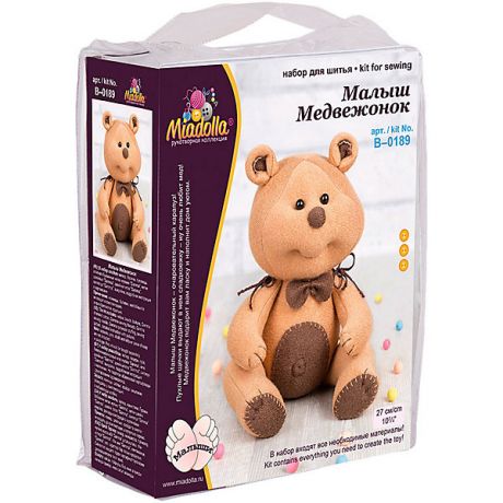Miadolla Набор для изготовления игрушки Miadolla Малыш медвежонок 27х3 см
