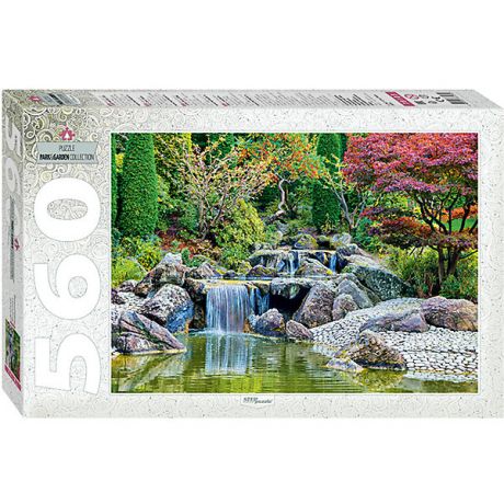 Степ Пазл Мозаика "puzzle" 560 "Каскадный водопад в японском саду"