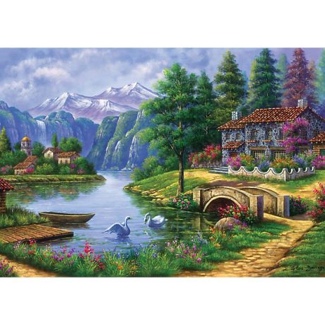 Art Puzzle Пазл Art Puzzle Деревня у озера, 1500 деталей