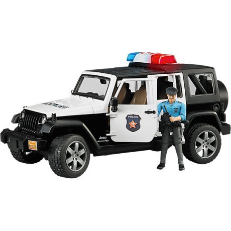 Bruder Внедорожник Jeep Wrangler Полиция с фигуркой, Bruder