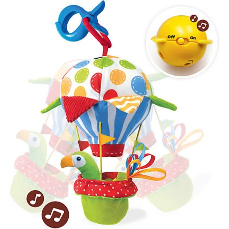 Yookidoo Мягкая игрушка Yookidoo "Попугай на воздушном шаре", музыкальная