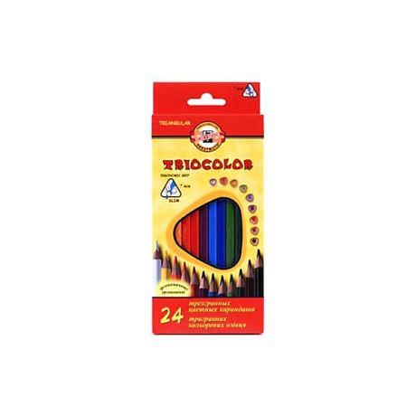 Koh-i-noor Набор цветных карандашей KOH-I-NOOR "Triocolor", 24 цвета