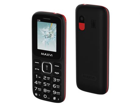 Сотовый телефон Maxvi C26 Black-Red