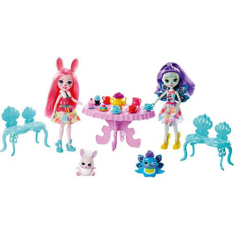 Mattel Игровой набор Enchantimals Чаепитие Пэттер Павлины и Бри Кроли