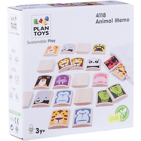 Plan Toys PLAN TOYS 4118 Игра "Мемори" с изображением животных