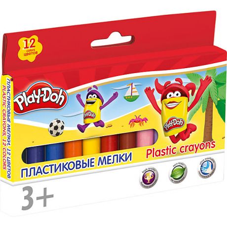 Академия групп Восковые мелки Академия Групп "Play-Doh", 12 цветов
