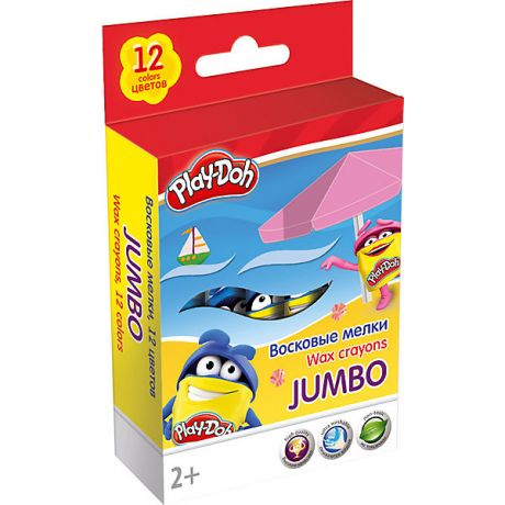 Академия групп Восковые мелки Jumbo Академия Групп "Play-Doh" 12 цветов